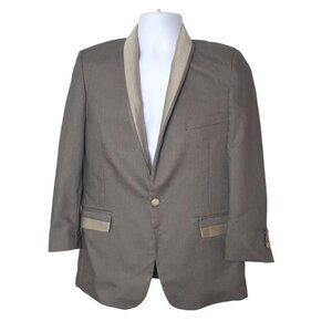 Tazio Boys Blazer 16 Brown Gold Suit Jacket Button Closure Double Vent Lined